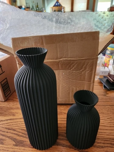 Modern Black Plastic Vase - Chic Boho Decor for Every Room photo review