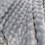 Plush White Striped Faux Rabbit Fur Throw Blanket for Cozy Comfort photo review