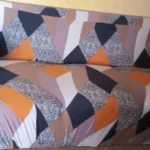 Colorful Knit Sofa Cover with Skirt for Full Coverage Comfort photo review