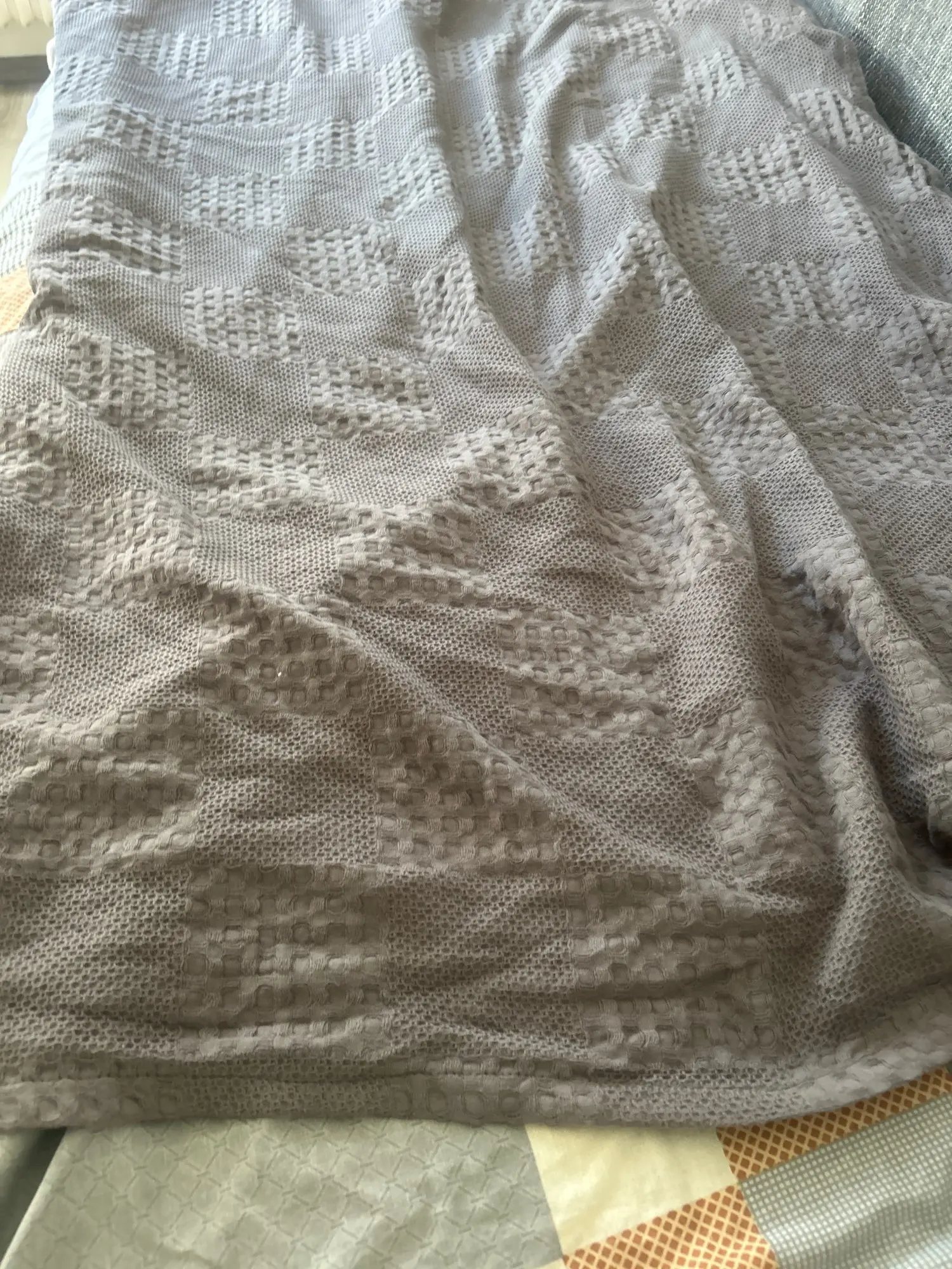 Battilo Waffle Knit Cotton Throw Blanket - Soft & Stylish Comfort photo review