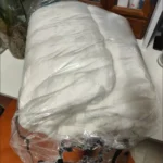 Plush White Striped Faux Rabbit Fur Throw Blanket for Cozy Comfort photo review