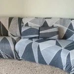 Colorful Knit Sofa Cover with Skirt for Full Coverage Comfort photo review