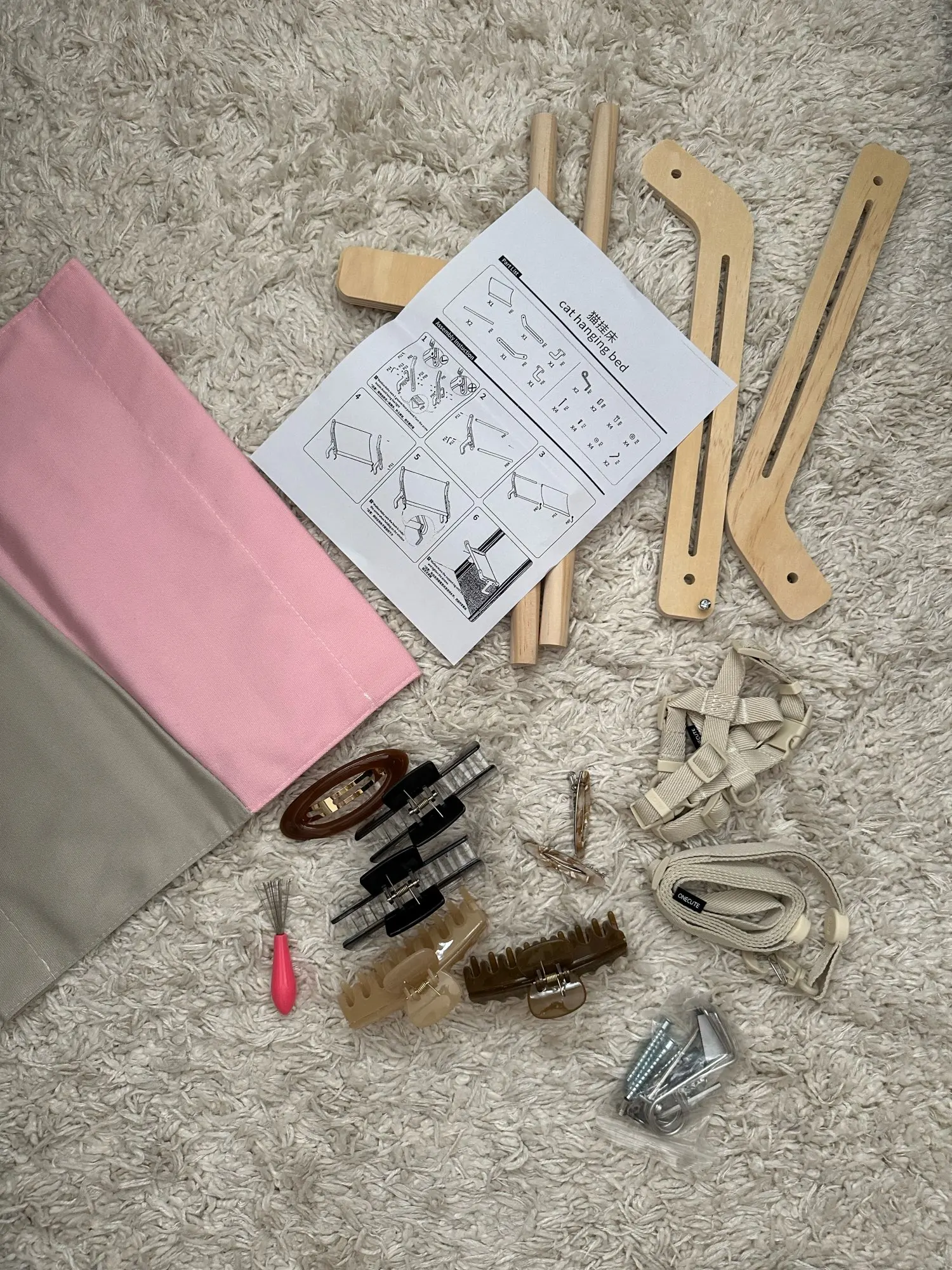 Cozy Cat Hammock with Window View & Wooden Stand photo review