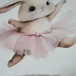 Whimsical Ballerina Bunny Canvas Set for Girls' Rooms photo review