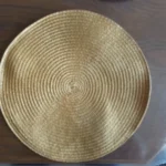 Set of 6 Round Placemats and Coasters Braided Woven Place Mats Washable Heat Resistant Table Mats and Coasters for Dining Table photo review