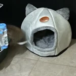Cozy Cotton Cat Cave: Ultimate Winter Pet Bed Retreat photo review