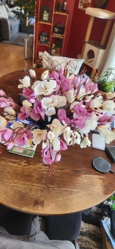 Elegant Magnolia Silk Flower Set - 5 Forks, 20 Heads for Home Decor photo review