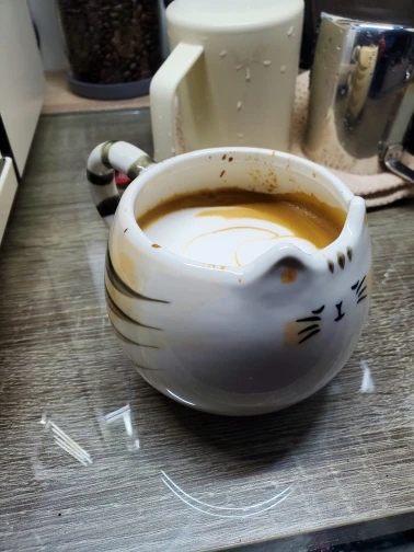 Charming Cat-Shaped Ceramic Mug - 13 oz Coffee Delight photo review