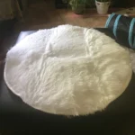 Ultra Cozy Fluffy White Round Rug for Chic Home Decor photo review