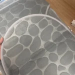 3pcs/Set Solid Color Simple Bathroom Water-absorbing and Non-slip Floor Mat Stone Pattern, Comfortable and Soft, Three-piece Set photo review