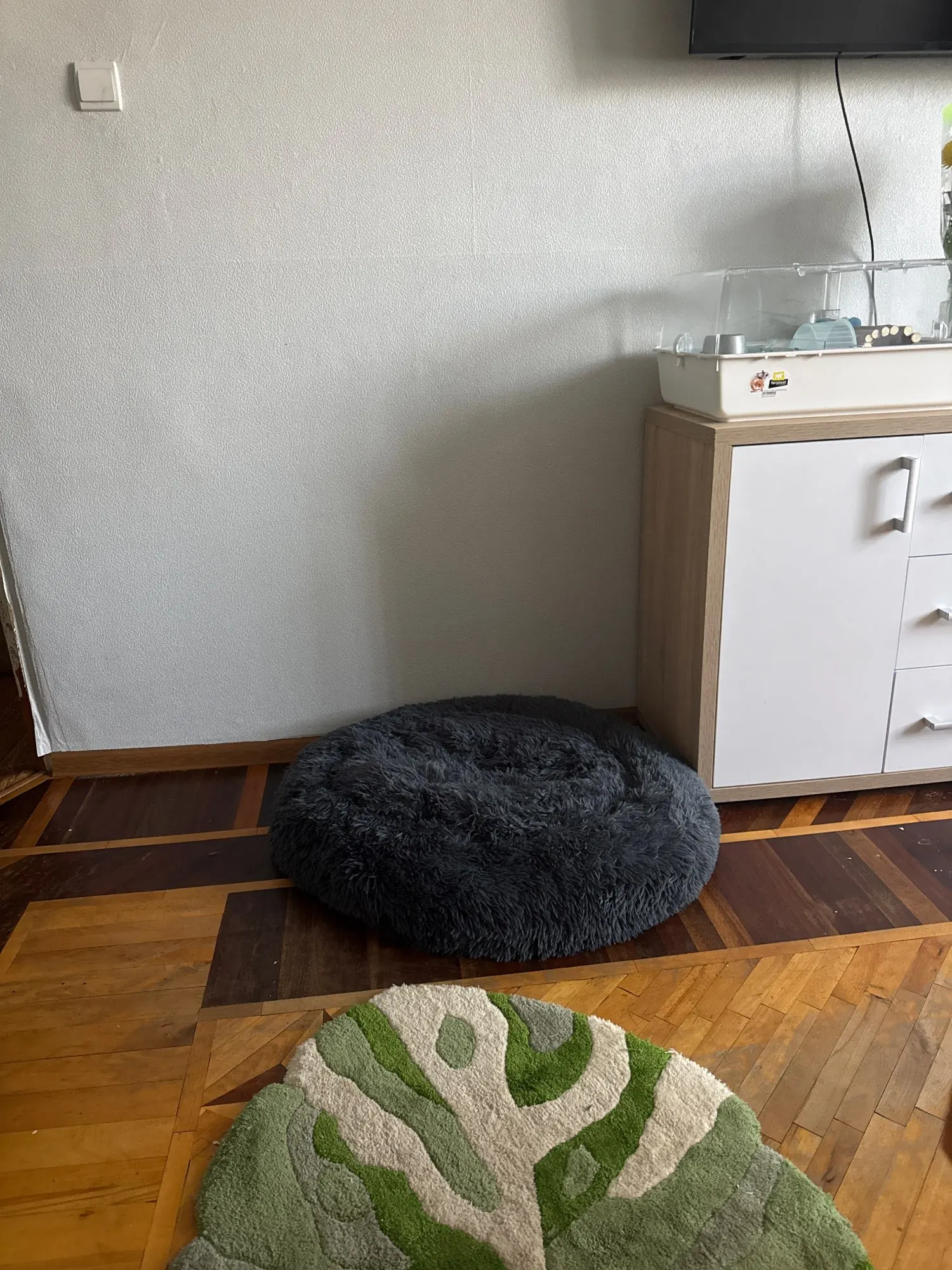 Cozy Round Plush Dog & Cat Bed for Ultimate Warmth & Style photo review