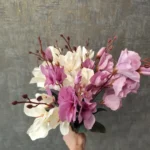 Elegant Magnolia Silk Flower Set - 5 Forks, 20 Heads for Home Decor photo review