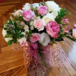 Luxurious Autumn White Silk Roses Bouquet for Timeless Elegance photo review