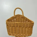 Wall Mounted Vegetable and Fruit Basket, Simulated Rattan Hanging Basket, Plastic Wall-mounted Hanging Basket, Home Decoration photo review