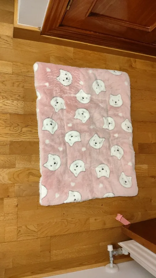 Cozy Plush Cat & Small Dog Bed Mat - Breathable & Soft photo review