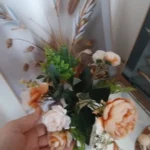 Luxurious Autumn White Silk Roses Bouquet for Timeless Elegance photo review