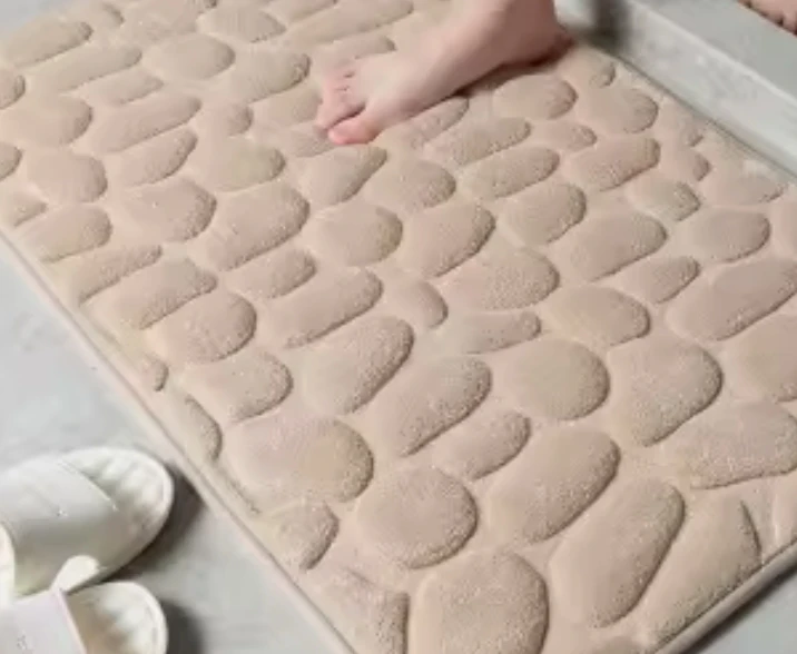 Luxurious Cobblestone Non-Slip Memory Foam Bath Mat photo review