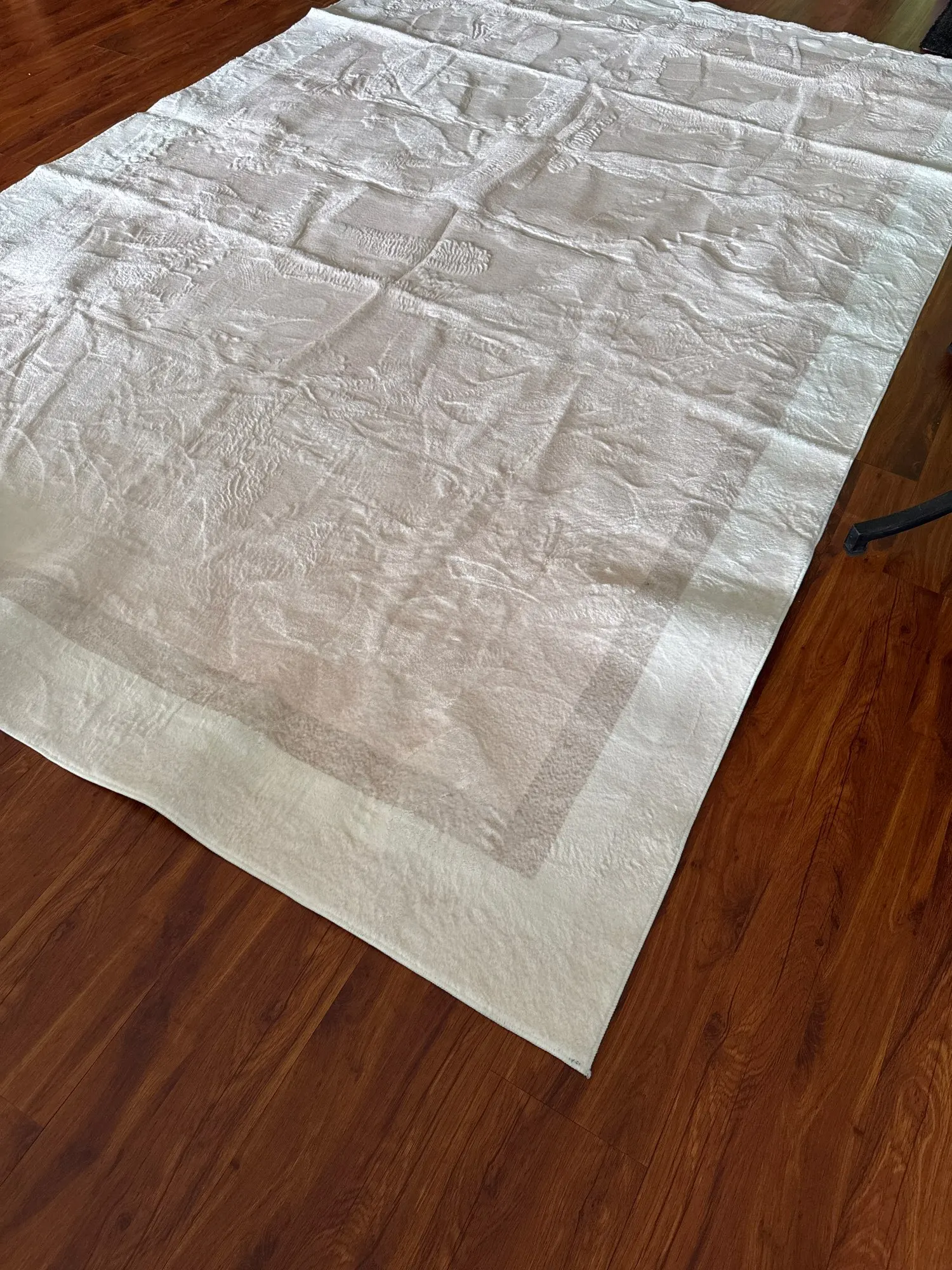 Luxury High-End Light Cream Sofa Carpet Wabi-Sabi Style Plain Floor Mat for Living Room Bedroom Home Decor - High Quality photo review