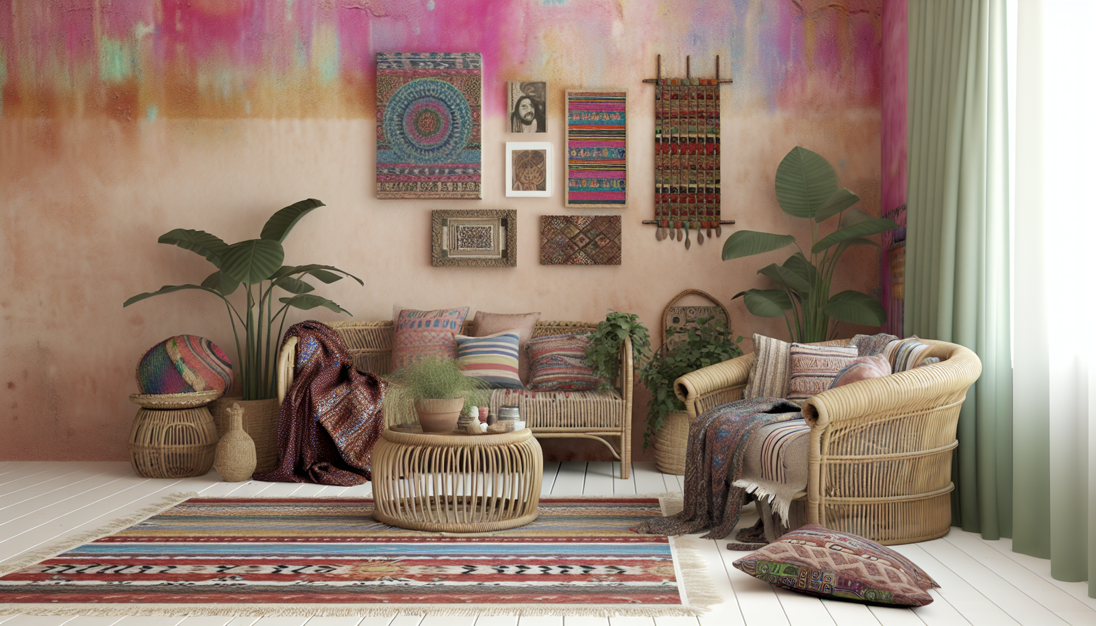 Boho Accent Walls With Texture