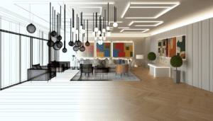 Contemporary Living With Layered Lighting