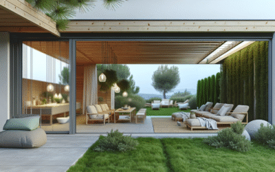 A minimalist Scandinavian living room with light colors and natural wood.