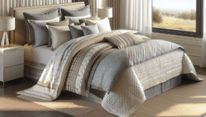 Luxury Layered Bed With Quilt And Coverlet