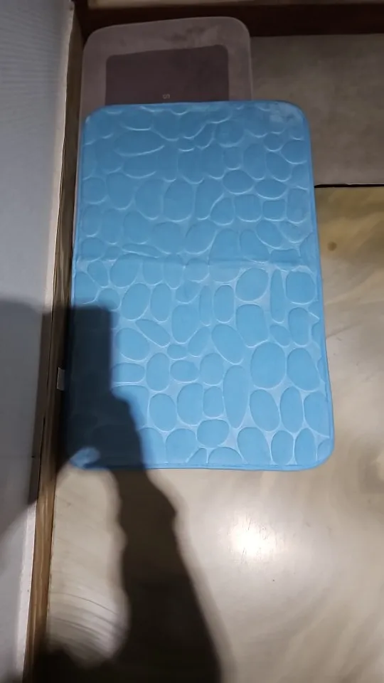 Luxurious Cobblestone Non-Slip Memory Foam Bath Mat photo review