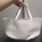 Multifunctional Mommy Bag Cotton Rope Diaper Bag Travel Portable Handbag Multifunctional Baby Products Organizer Basket photo review