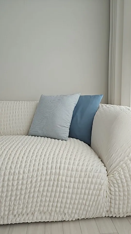 LEEJOOM Light Blue Baby Blue Pillow Covers Plaid Home Decorative Sofa Cushion Cover 30x50cm/45x45cm 1PC photo review