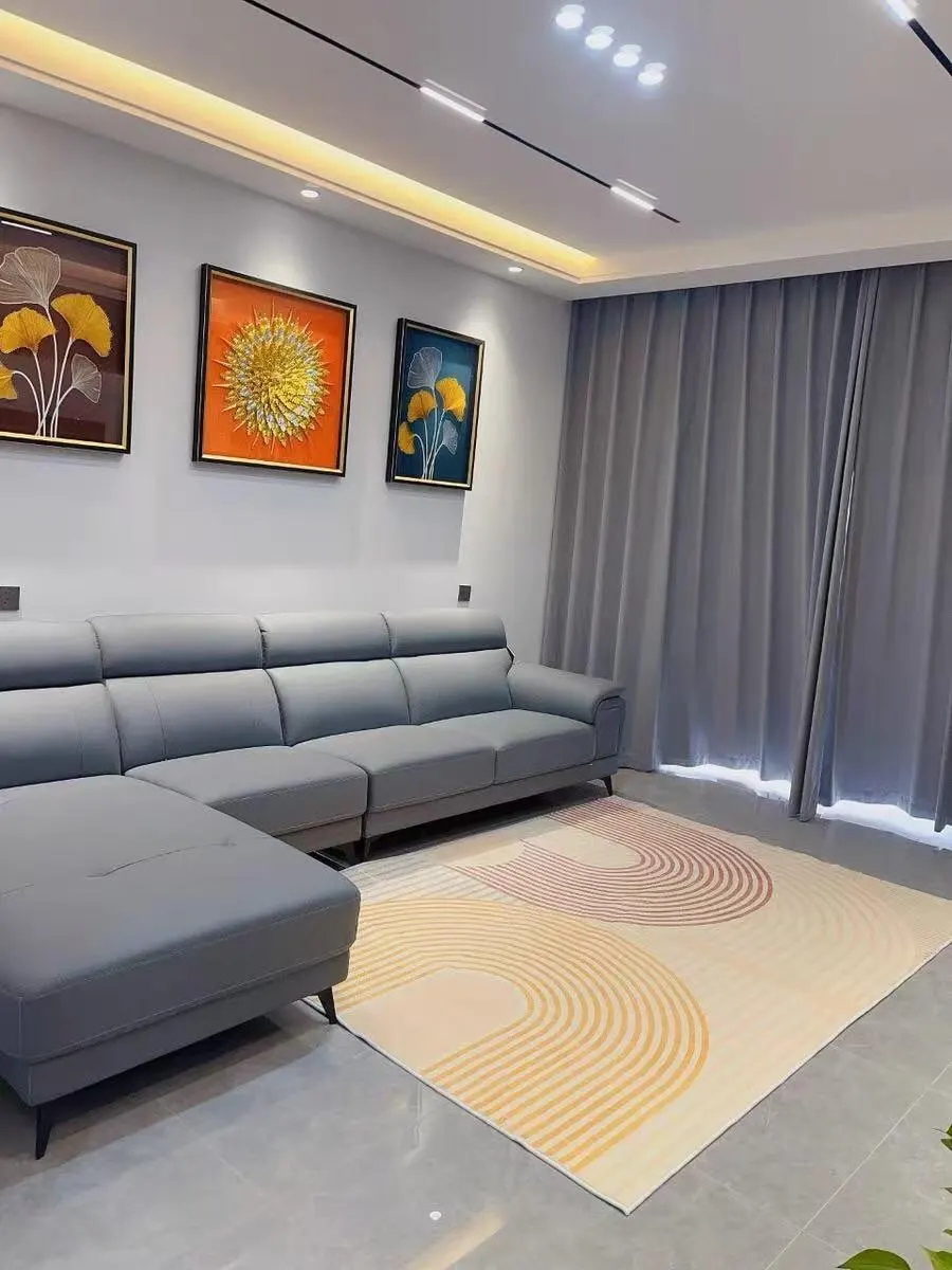 Soft Plush Abstract Area Rug for Cozy Living Room Decor photo review