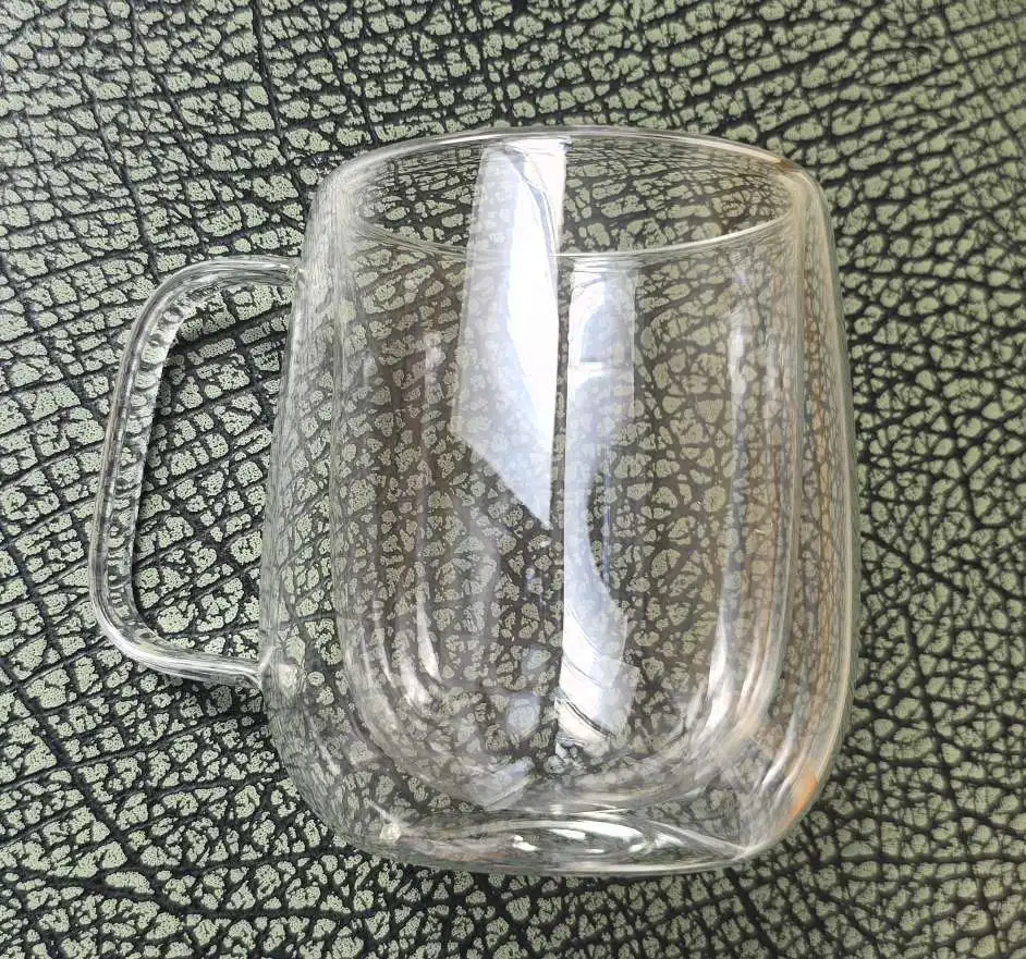 Elegant Double Wall Borosilicate Glass Mug - 350 ml Insulated Delight photo review