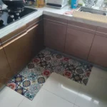 Light Luxury Simple Decorate Kitchen Carpet L-shaped Soft Mat Non-slip Oil-proof Waterproof PVC Easy To Clean Rug Ковер Tapis 러그 photo review