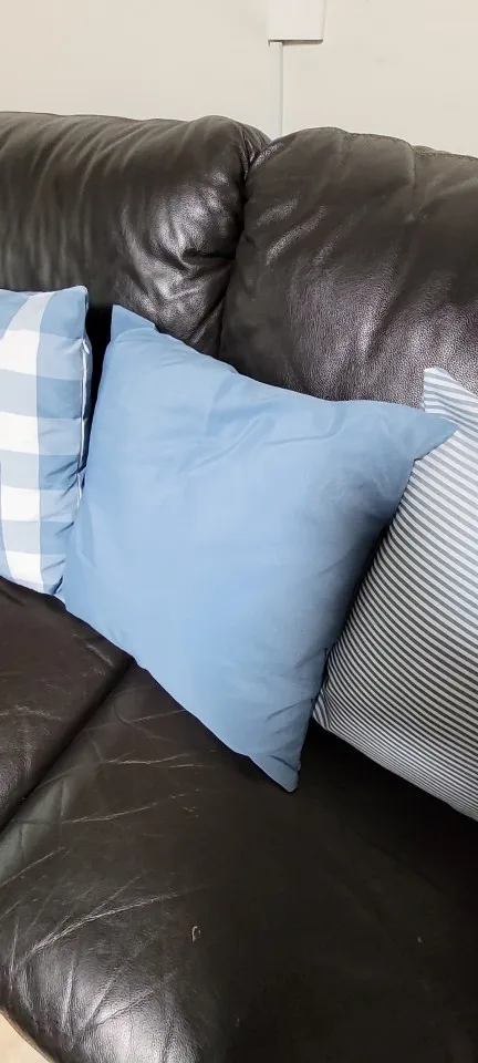 LEEJOOM Light Blue Baby Blue Pillow Covers Plaid Home Decorative Sofa Cushion Cover 30x50cm/45x45cm 1PC photo review