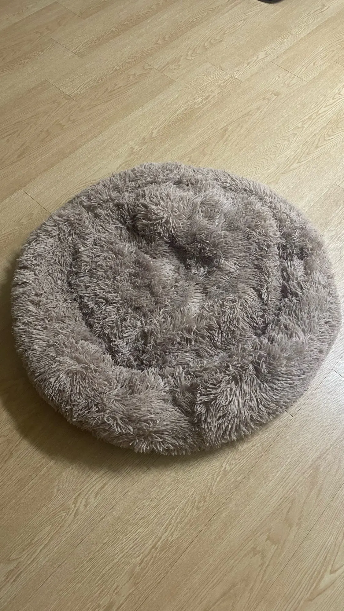 Cozy Round Pet Bed in Stylish Gradient for Large Dogs photo review