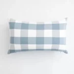 LEEJOOM Light Blue Baby Blue Pillow Covers Plaid Home Decorative Sofa Cushion Cover 30x50cm/45x45cm 1PC photo review