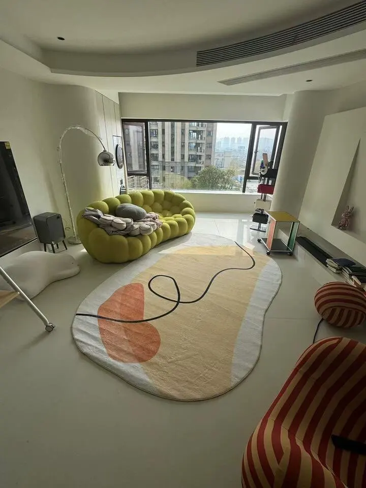 Plush Irregular Shaggy Rug for Cozy Living Room Spaces photo review