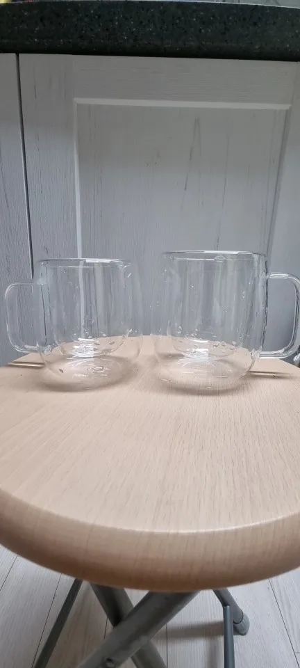 Elegant Double Wall Borosilicate Glass Mug - 350 ml Insulated Delight photo review