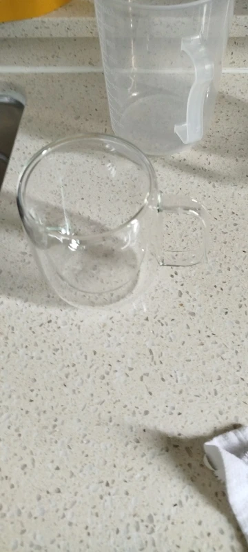 Elegant Double Wall Borosilicate Glass Mug - 350 ml Insulated Delight photo review