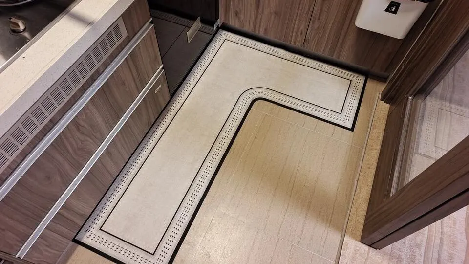Light Luxury Simple Decorate Kitchen Carpet L-shaped Soft Mat Non-slip Oil-proof Waterproof PVC Easy To Clean Rug Ковер Tapis 러그 photo review