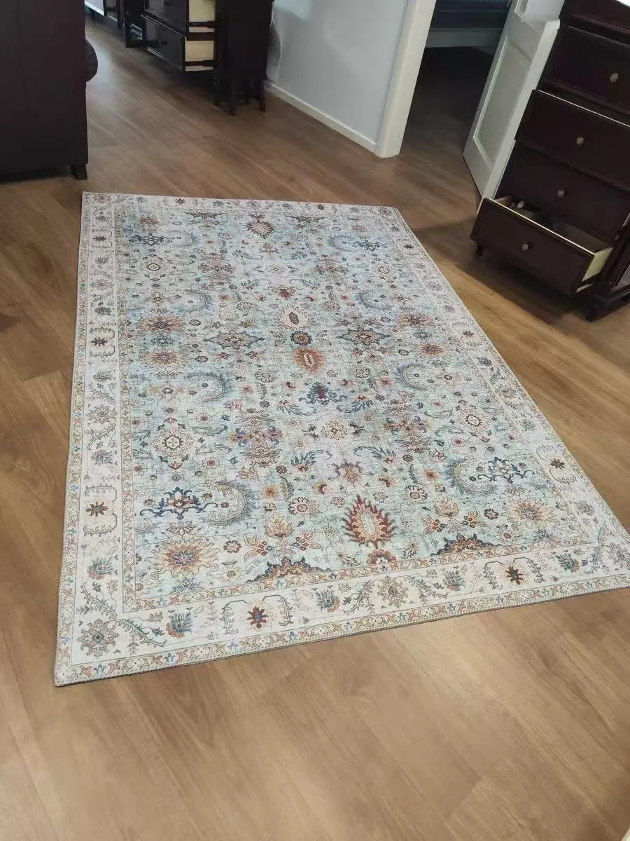 Retro Ethnic Style Carpets for Living Room Persia Bedroom Decor Rug Non-slip Washable Porch Floor Mat Dining Room Lounge Carpet photo review