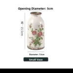 Retro Garden Pink Flower Cerc Small Diameter Vase Decorative Item Office Desktop Dining Table Creative Vintage Countryside... photo review