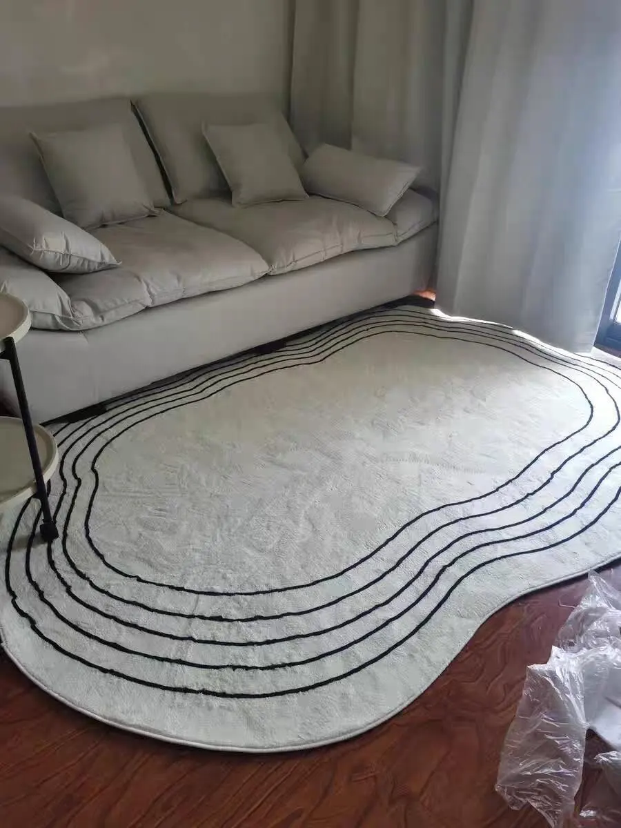 Plush Irregular Shaggy Rug for Cozy Living Room Spaces photo review