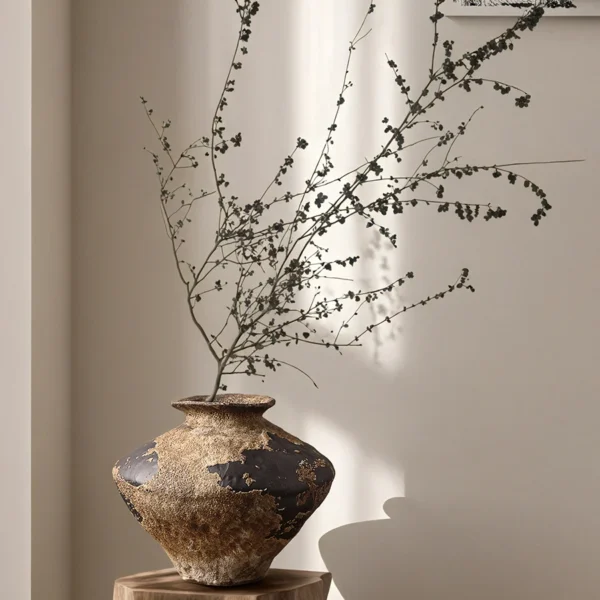 BHM Cerc Flower Vase Chic mat Sle Living Room Decorative Accories Dried Flower Holder Large Belly ape Home D...