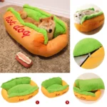 Pet Bed Hot Dog House Lounger Bed Kennel Mat Soft Fiber Pet Dog Puppy Warm Removable Washable Waterlon for Cats - Image 2
