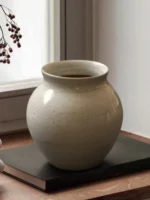 Minimalist White Cerc Flower Vase for Elegant Home Decor - Image 3