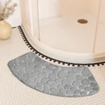 Curved bathroom mat thickened shower room absorbent door mat toilet bathroom non-slip mat dirt-resistant entrance mat - Image 6