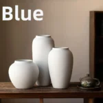 Retro Chinese Cerc Flower Vase Simple White Decorative Dry Flower Insertion No Tead Coarse Pot for Living Room - Image 4