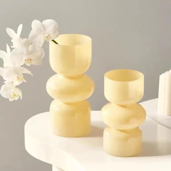 Nordic Ins Simple Luxury Glass Flower Vase Decorative Item High Aesthetic Value Fre Flower Arrangement Home Desktop Decorat...
