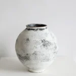 Wabi-sabi style soft furnishings with Jingdezhen handmade pottery ceramic vase vintage rough pot flower arrangement - Image 2