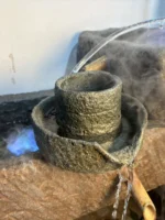 Retro Water Cultivation Ornament Stone Mill Tea Pet Folk Sle Fi Tank Birthday Gift Living Room Decorative Accories - Image 2